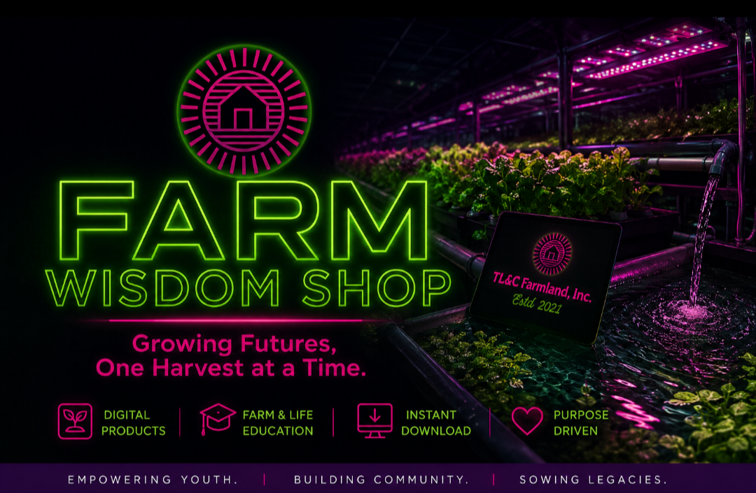 TL&C Farmland wordmark — Growing Futures, One Harvest at a Time